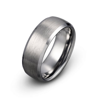 Aloysius" - Domed Brushed Tungsten Ring