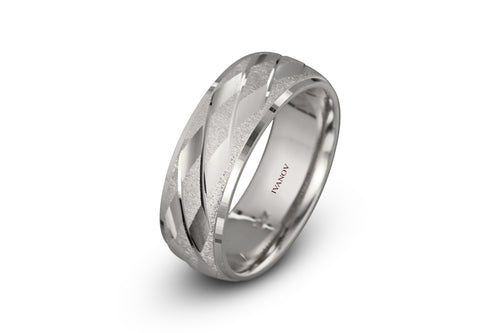 14k solid gold mens wedding band