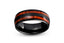 Odysseas Black Tungsten Ring Wooden Inlay - Personalized Men's Band
