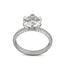 Round diamond hidden halo engagement ring 3d top and sides micro pave setting on the shank Ivanov Jewelry