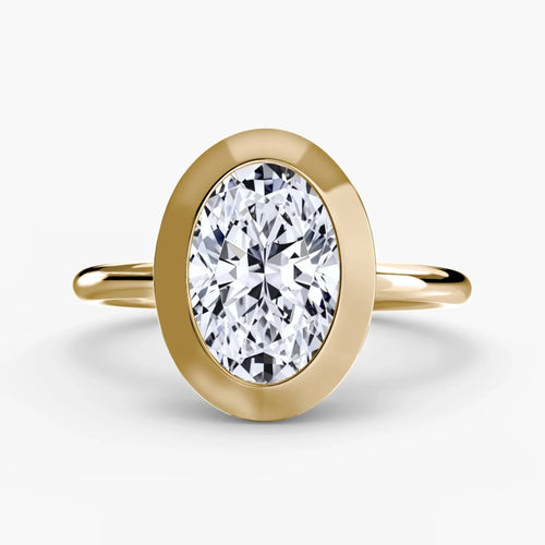The Nova - Oval Diamond Bezel Setting Solitaire Ring