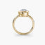 Oval bezel diamond ring solitaire yellow gold setting