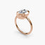 Oval bezel diamond ring solitaire rose gold setting