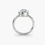 Oval bezel diamond ring solitaire white gold setting