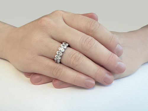 Aegean Elegance Oval Diamond Eternity Ring