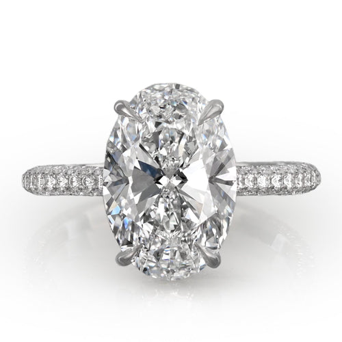 Eagle's Embrace - 3.70ct Lab Grown Oval Diamond Engagement Ring