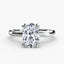 The Alaria oval cut diamond double prong solitaire engagement ring in white  gold