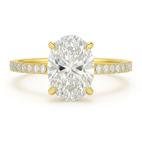 2 ctarat Oval Lab-Grown Diamond Solitaire Engagement Ring - Calliope
