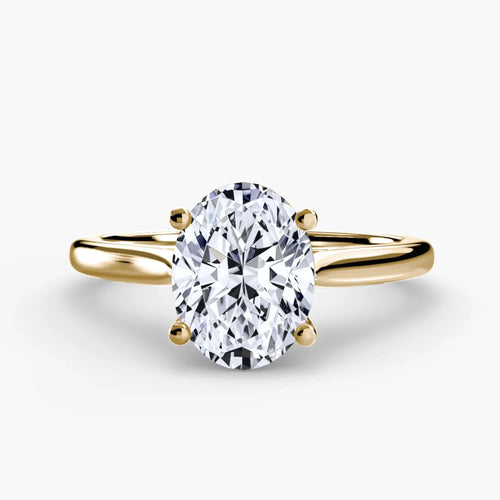 The Valeira - Classic Oval Cut Diamond Solitaire Ring