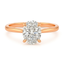 Oval lab diamond engagement ring rose gold