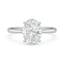 Oval lab diamond engagement ring white gold