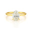 Oval diamond yellow gold solitaire ring