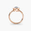 Pear bezel diamond ring solitaire rose gold setting