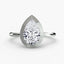 Pear bezel diamond ring solitaire white gold setting