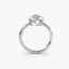 Pear bezel diamond ring solitaire white gold setting