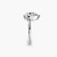 Pear bezel diamond ring solitaire white gold setting