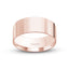 rose gold wedding band polished finish flat style 9mm