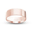 14k rose gold wedding band polished finish flat style 8mm width Ivanov