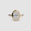 Oval bezel diamond ring solitaire yellow gold setting