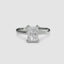 360-degree rotation the Aurien radiant cut diamond double prong solitaire engagement ring in white gold