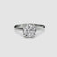 360-degree rotation view The Caelis round brilliant cut diamond solitaire engagement ring with double prong setting in white gold