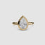Pear-shaped bezel diamond ring solitaire gold setting