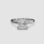 360-degree rotation view the Veyra asscher cut diamond double prong solitaire engagement ring in white gold
