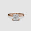 360-degree rotation view the Elowen princess cut diamond double prong solitaire engagement ring in rose gold