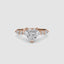 The Virelia - Heart Shaped Diamond Engagement Ring with Marquise & Round Side Stones