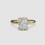 360-degree rotation view the Alaria oval cut diamond double prong solitaire engagement ring in yellow gold
