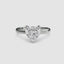 The Kaelis heart shaped diamond solitaire engagement ring in white gold