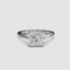 Solitaire diamond ring with a square princess-cut gemstone white gold 