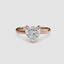 The Kaelis heart shaped diamond solitaire engagement ring in rose gold