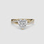The Lumina heart shaped diamond engagement ring with twisted pave band in yellow gold