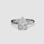 360-degree rotation view the  Zevara pear shaped diamond double prong solitaire engagement ring in white gold