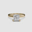 360-degree rotation view the Elowen princess cut diamond double prong solitaire engagement ring in yellow gold