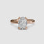 360-degree rotation view the Alaria oval cut diamond double prong solitaire engagement ring in rose gold