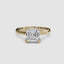 360-degree rotation view the Veyra asscher cut diamond double prong solitaire engagement ring in yellow gold