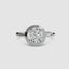 Round bezel diamond ring in solitaire white gold setting