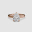 360-degree rotation view the  Zevara pear shaped diamond double prong solitaire engagement ring in rose gold