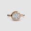 Round bezel diamond ring in solitaire rose gold setting