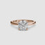 360-rotation-view-the Solvane round brilliant cut diamond classic solitaire engagement ring in rose gold