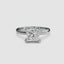 360-degree rotation view the Elowen princess cut diamond double prong solitaire engagement ring in white gold