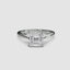 Solitaire Asscher-cut diamond ring in white gold