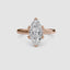 360-degree rotation view the Caelora marquise cut diamond double prong solitaire engagement ring in rose gold