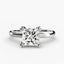 The Elowen princess cut diamond double prong solitaire engagement ring in white gold
