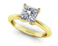 Princess Lab Diamond engagement ring 14k yellow gold