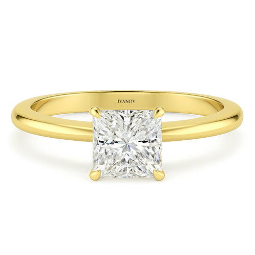 Hermione Princess Cut Diamond Solitaire Engagement Ring