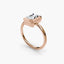 Radiant cut diamond bezel setting solitaire engagement ring in rose gold