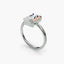 Radiant cut diamond bezel setting solitaire engagement ring in white gold